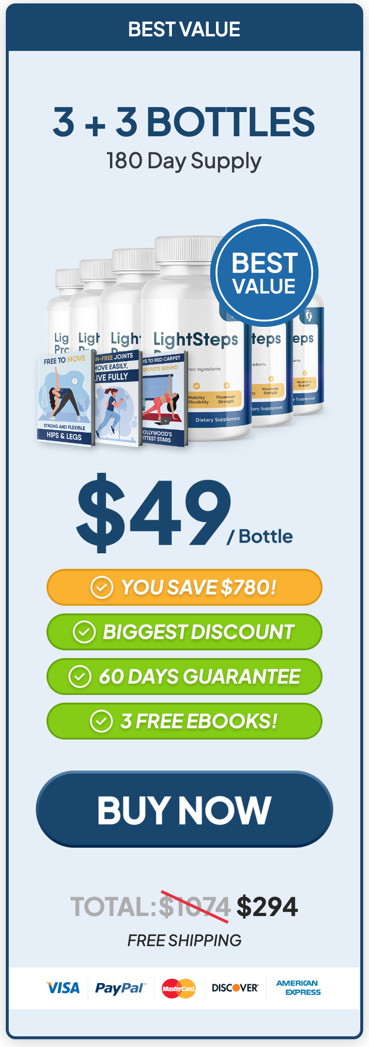 Lightsteps Pro 180 day supply